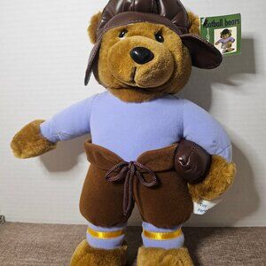 1926 Football Bear Faux Leather Helmet Toy Parade 16" Plush Stuffed Animals